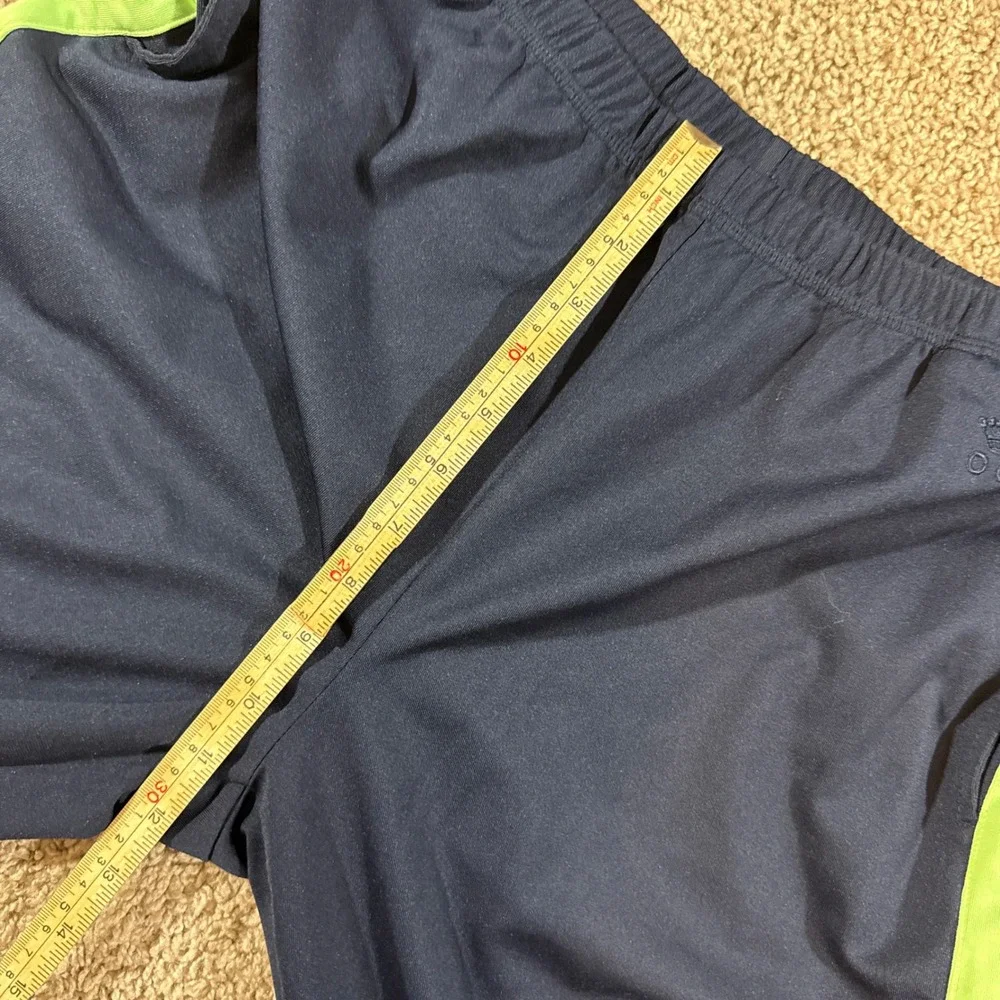 Vintage Oleg Cassini Sport Track Pants Mens Medium Navy Blue Side Stripe 90s